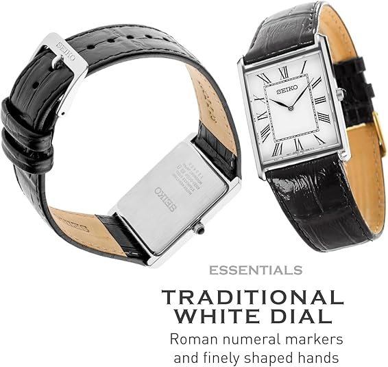 Reloj Seiko SWR049 – Diseño Rectangular Blanco
