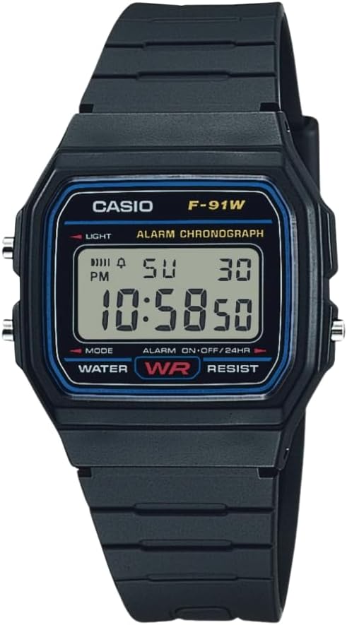 Reloj Casio F-91W-1X – Negro Clásico Digital