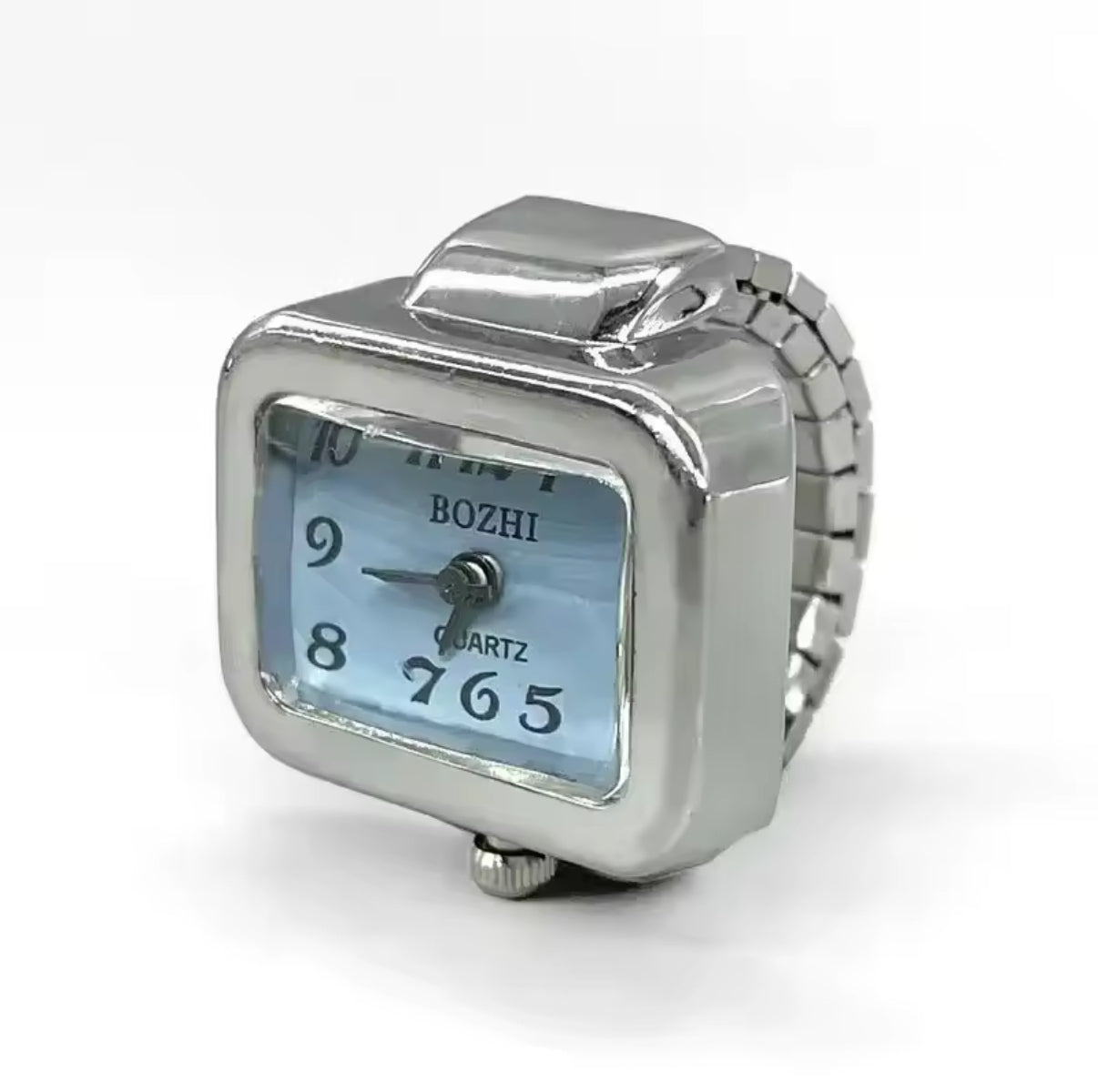 Anillo Reloj Rectangular